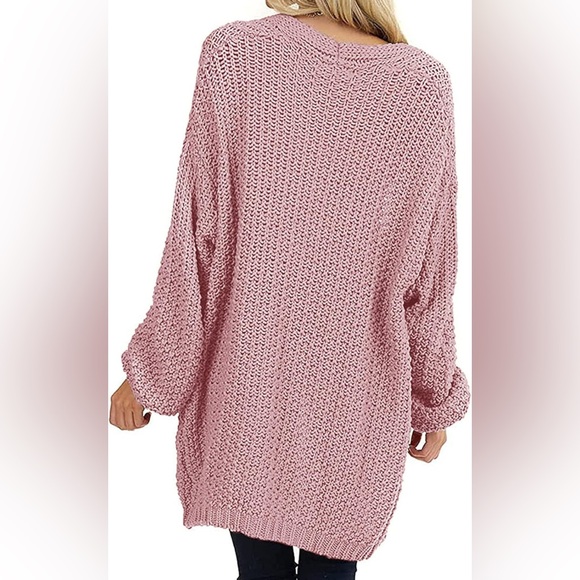 Women's Open Front Chunky Knit Sweater Cardigan NWT - Picture 4 of 7